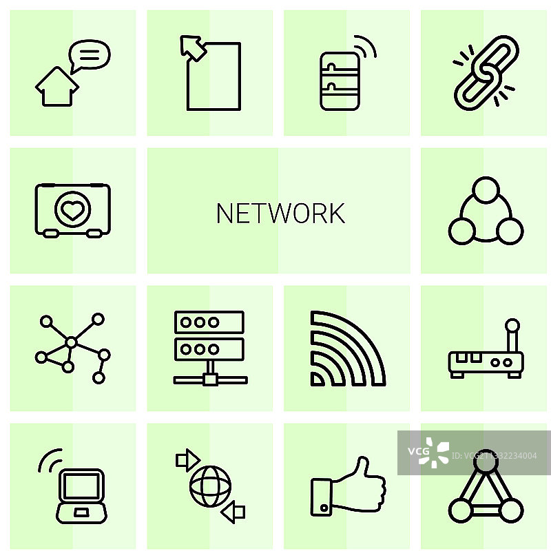 14个网络图标图片素材