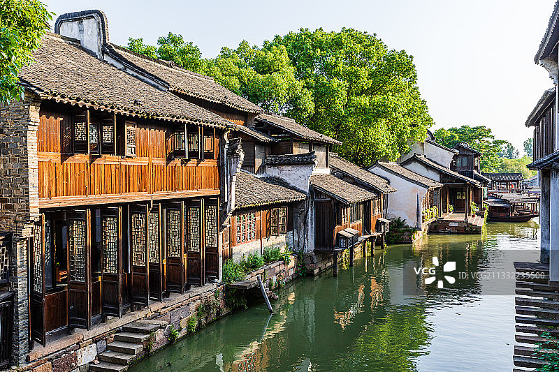 嘉兴，桐乡，乌镇风景区，西栅图片素材