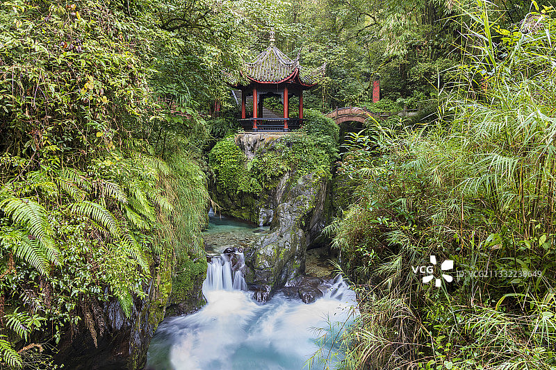 四川峨眉山清音阁图片素材