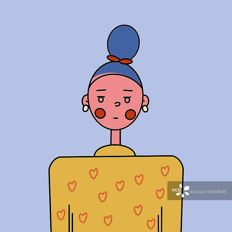 卡通 头像 简约 线条图片素材