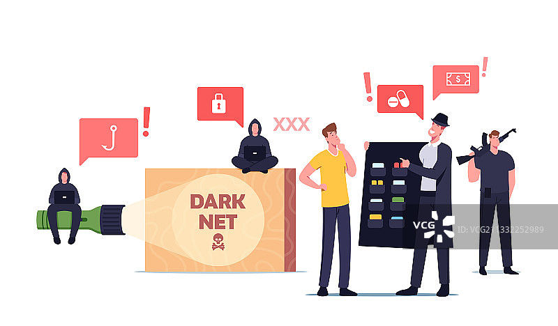 选择用户的深色网络概念男性角色图片素材