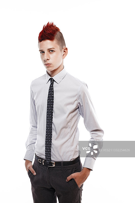 站在白色背景下的商人画像图片素材