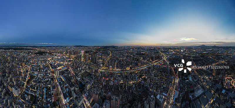 深圳光明区公明老街夜景城市风光图片素材