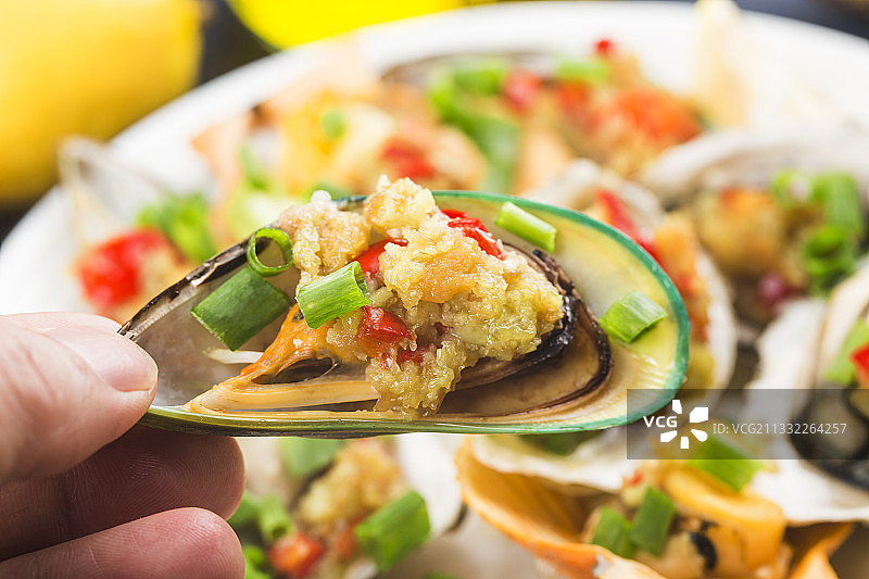 烧烤青口图片素材