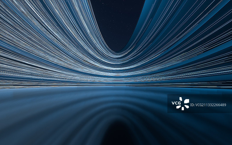 室内黑色的抽象建筑 3D渲染图片素材