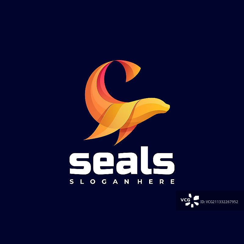 渐变彩色风格Logo印章图片素材