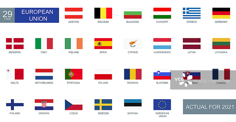 欧洲国家旗帜合集图片素材