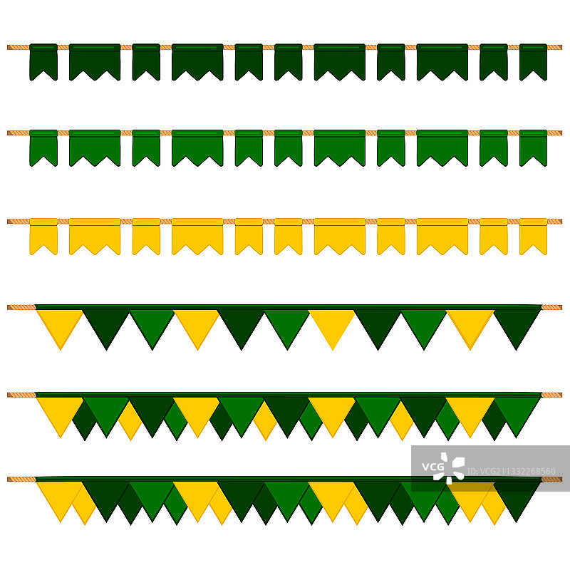 圣帕特里克节爱尔兰节日旗帜合集图片素材