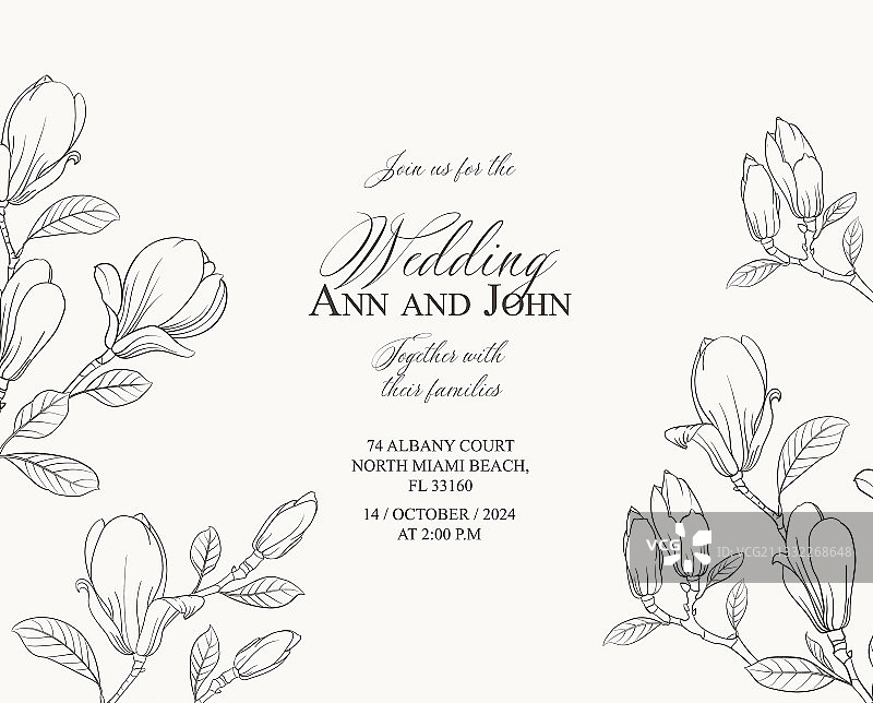 带自定义标志的结婚请柬卡片图片素材