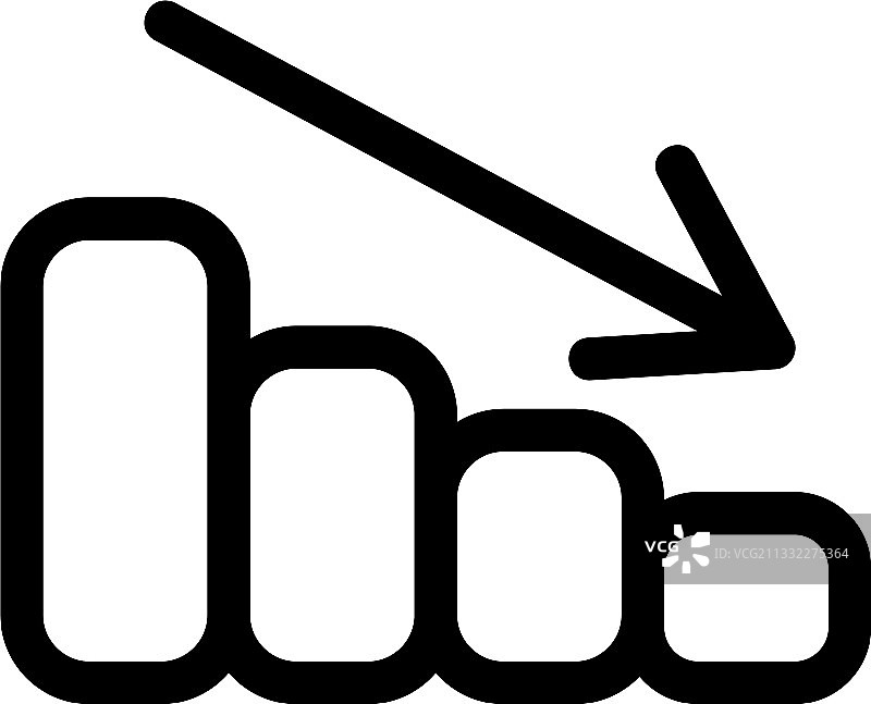 下降图标或徽标独立符号图片素材