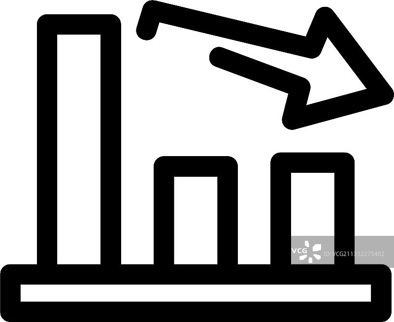 下降图标或徽标独立符号图片素材