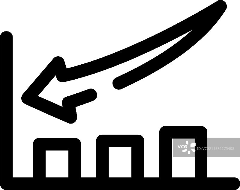 下降图标或徽标独立符号图片素材