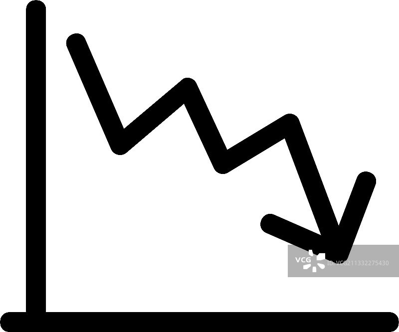 下降图标或徽标独立符号图片素材