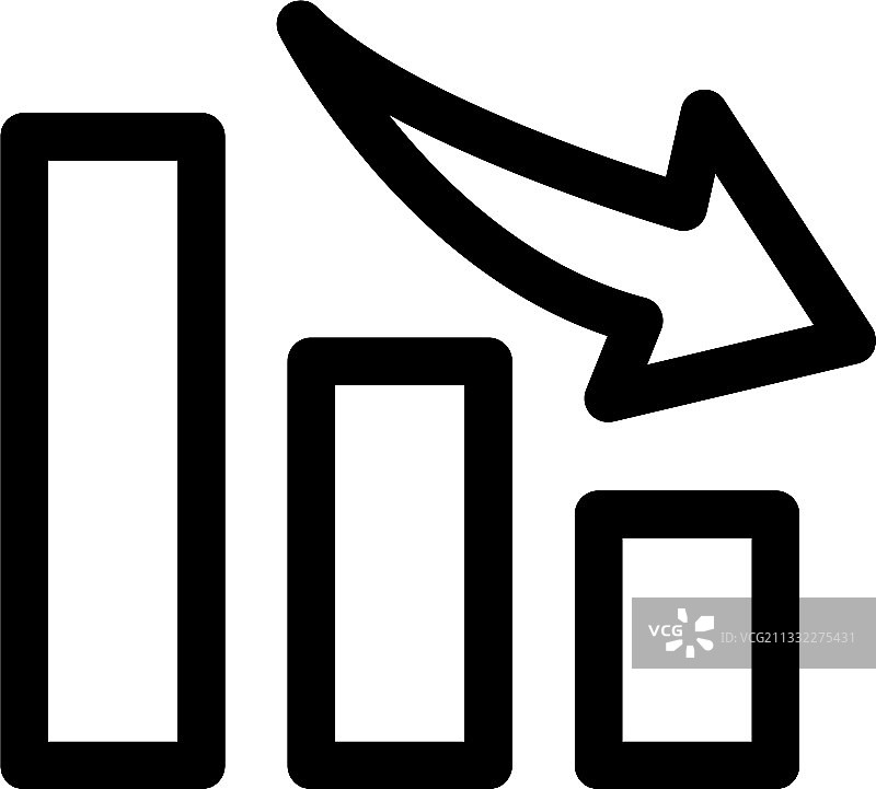 下降图标或徽标独立符号图片素材