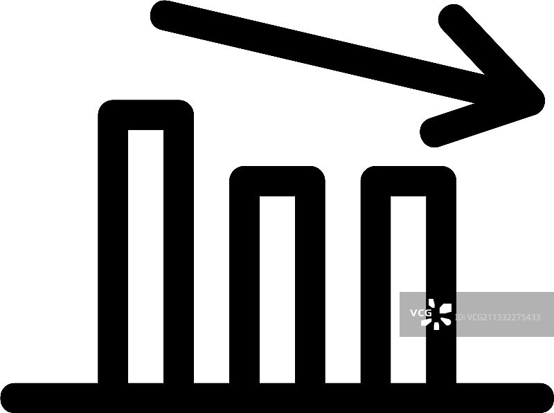 下降图标或徽标独立符号图片素材