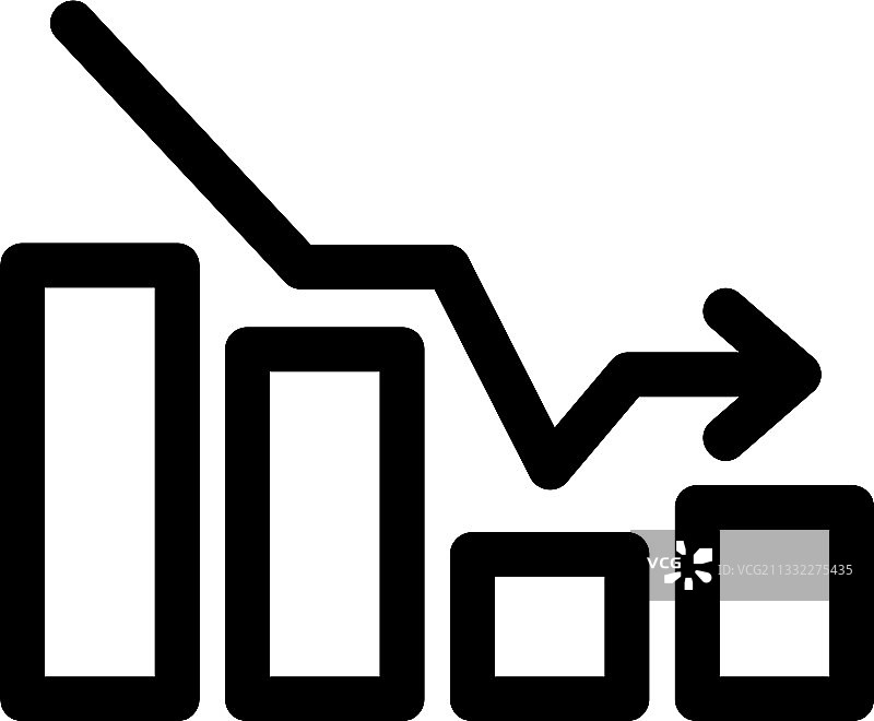 下降图标或徽标独立符号图片素材