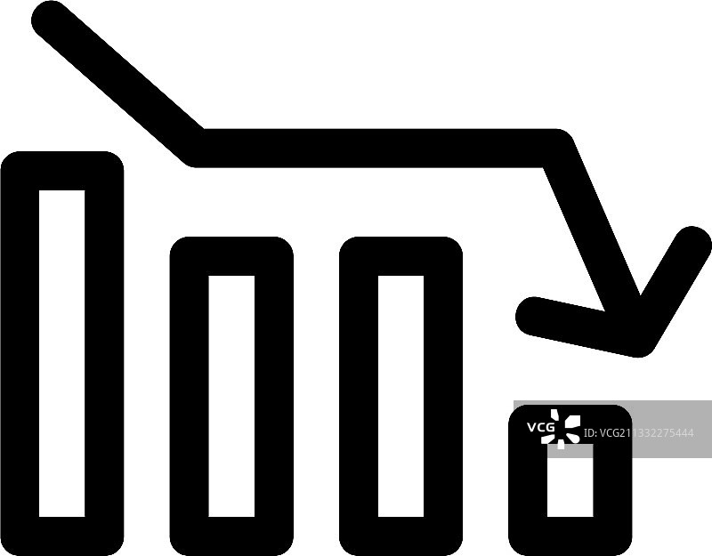 下降图标或徽标独立符号图片素材