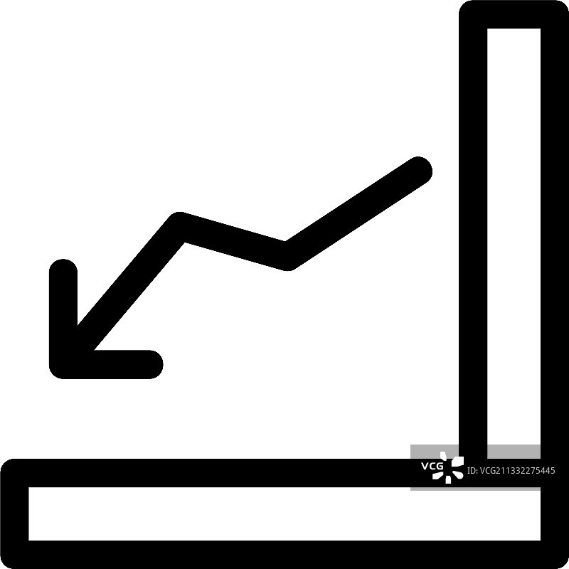 下降图标或徽标独立符号图片素材