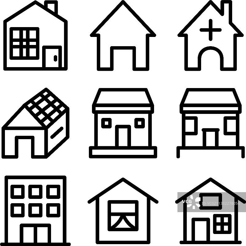 房屋图标或logo隔离标志符号图片素材