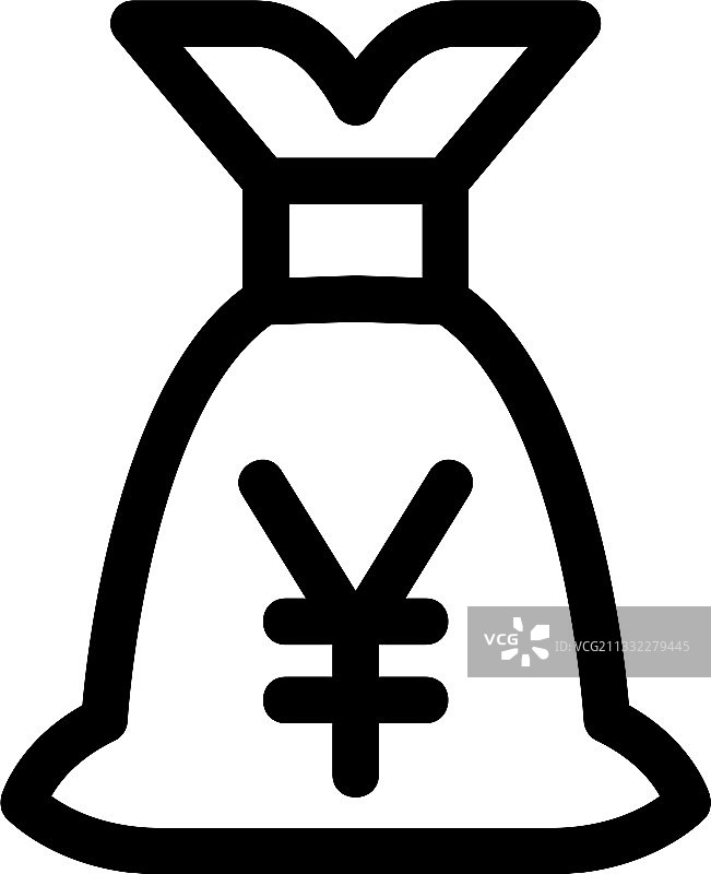 钱袋图标或Logo独立标志符号图片素材