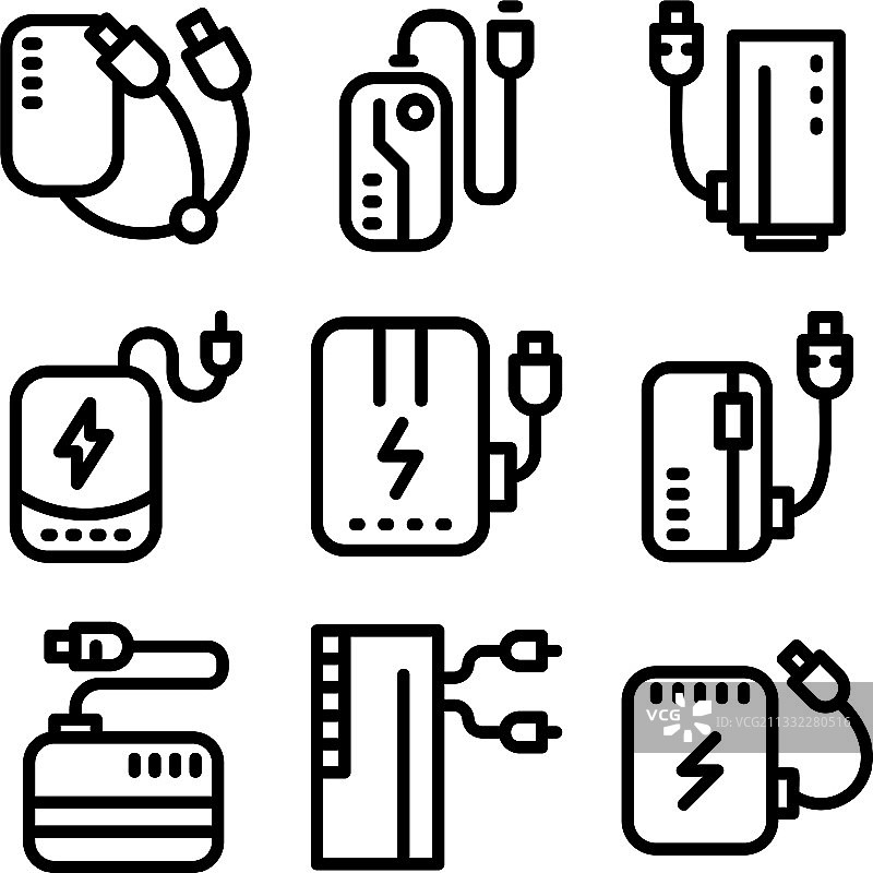 充电宝图标或logo独立标志符号图片素材