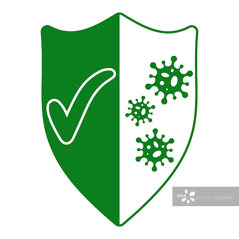 病毒防护盾牌标志图片素材