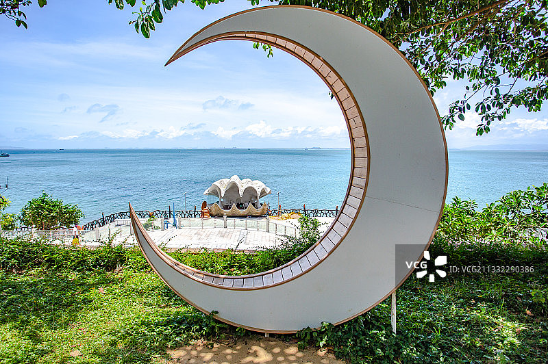 中国广东省茂名市电白区博贺镇放鸡岛图片素材