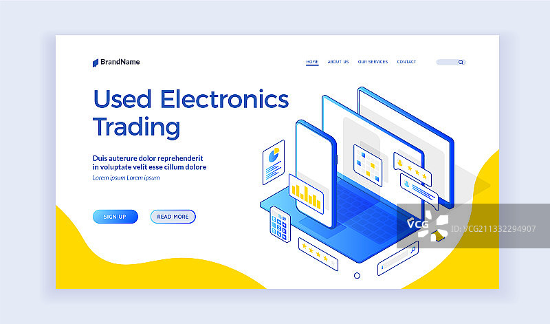 二手电子产品交易市场banner图片素材