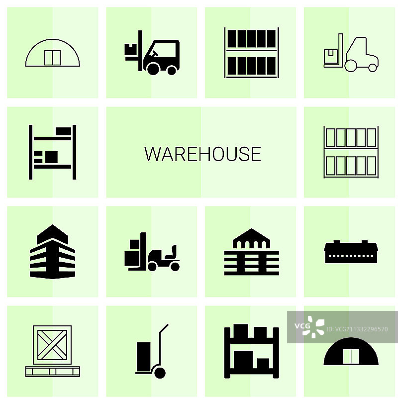 14个仓库图标图片素材
