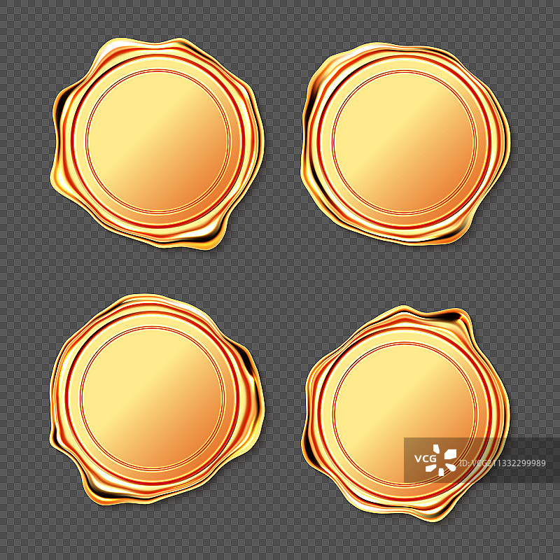 金色火漆印章批准封口套装图片素材