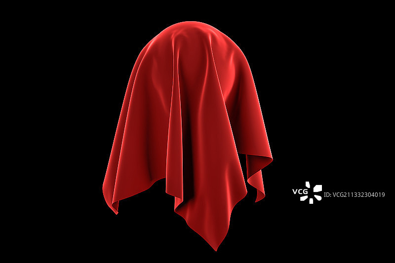 神秘红布盖住图片素材
