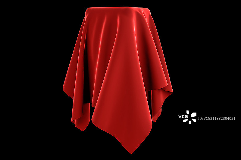 神秘红布盖住图片素材