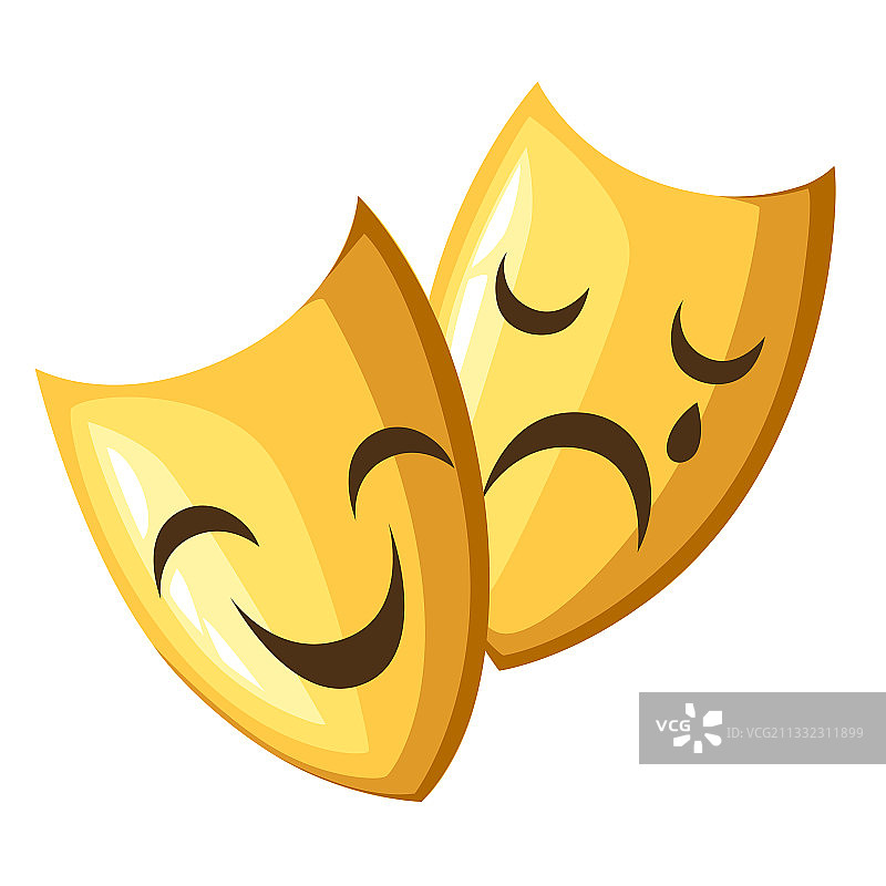 金色古希腊传统面具图片素材