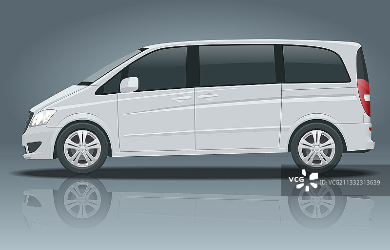 具有高级质感的电动小型货车图片素材