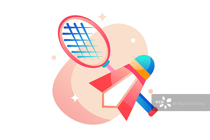 羽毛球拍与羽毛球图片素材