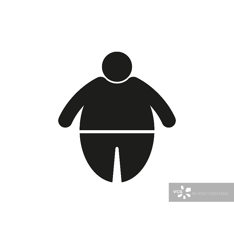 肥胖男人图标，简约风格图片素材