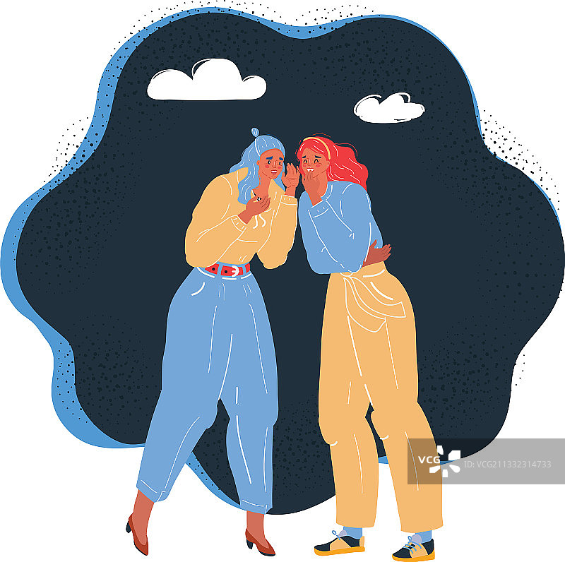 两个女人在说闲话图片素材