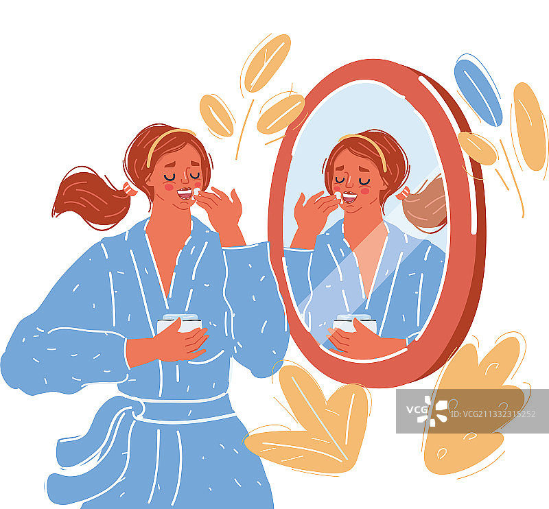 女人护理皮肤图片素材