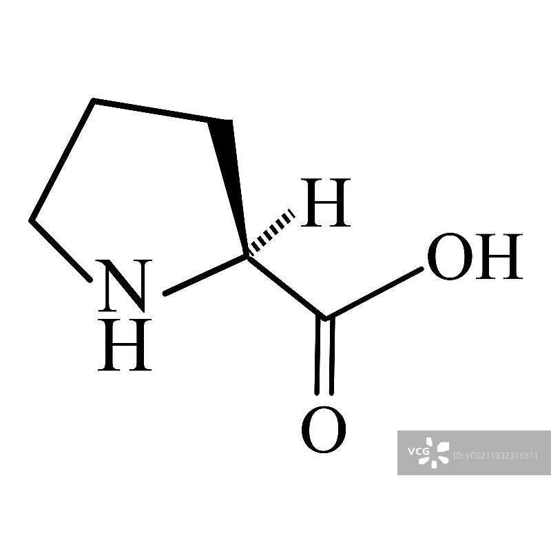 氨基酸脯氨酸化合物分子式图片素材