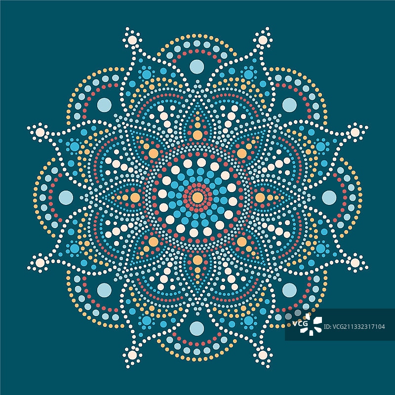 点画曼陀罗土著风格图片素材