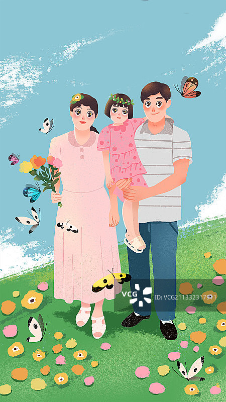 幸福一家人图片素材