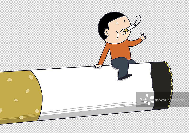 元素：吸烟的人物图片素材