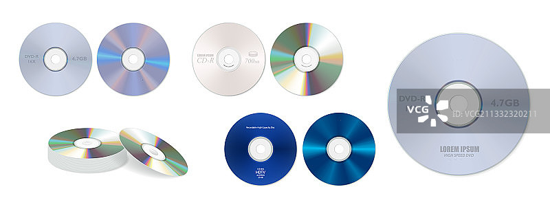 逼真的高速DVD或CD光盘素材图片素材
