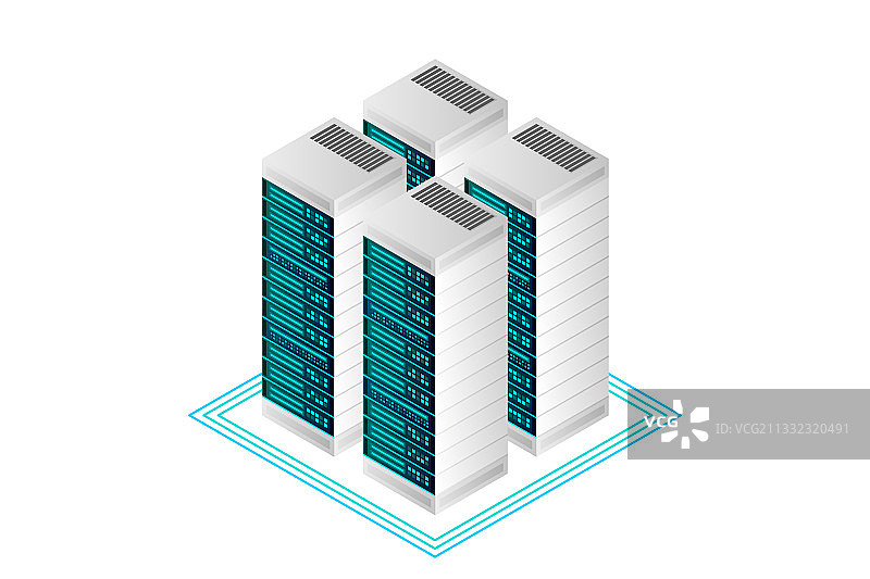 服务器机房等距未来科技图片素材