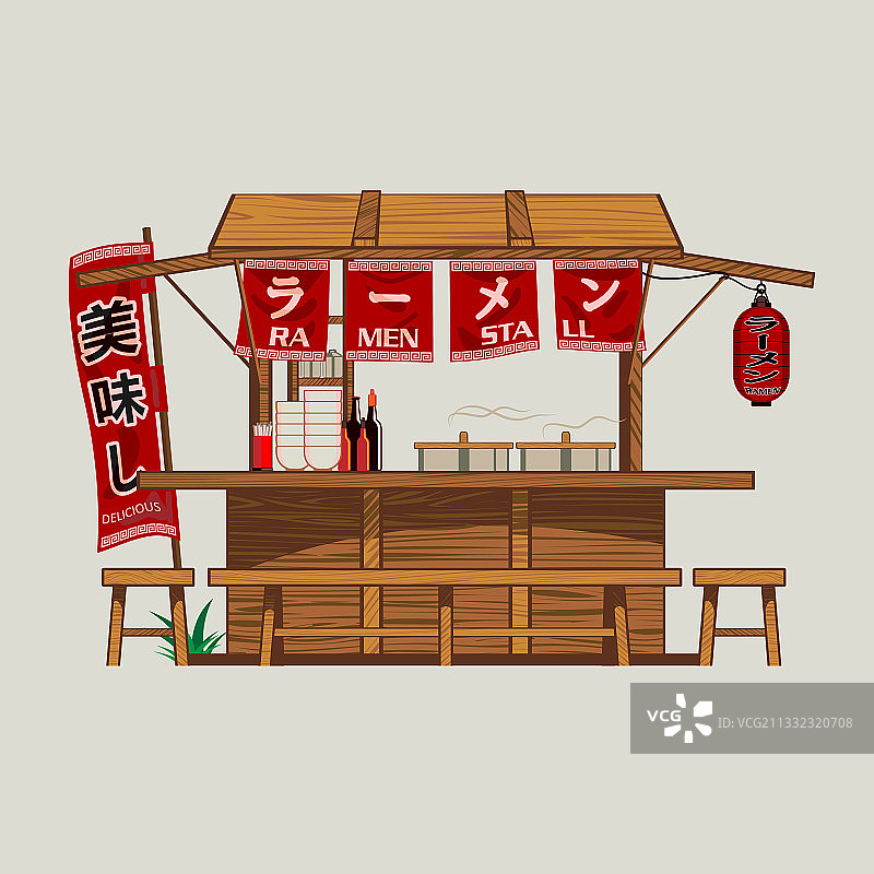 拉面摊位图片素材