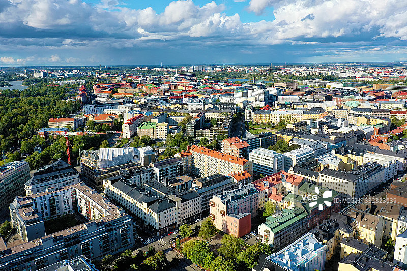 赫尔辛基航拍图片素材