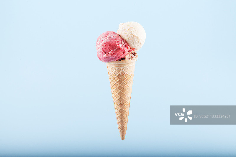 冰淇淋甜筒特写，克罗地亚，Dugo Selo图片素材
