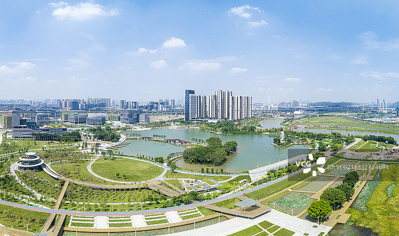 佛山市桂城街道文翰湖公园图片素材