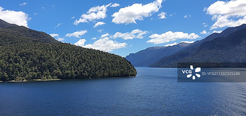 新西兰南地的湖光山色风光图片素材
