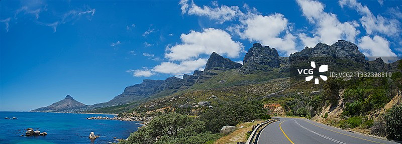 沿海公路全景，南非开普敦图片素材